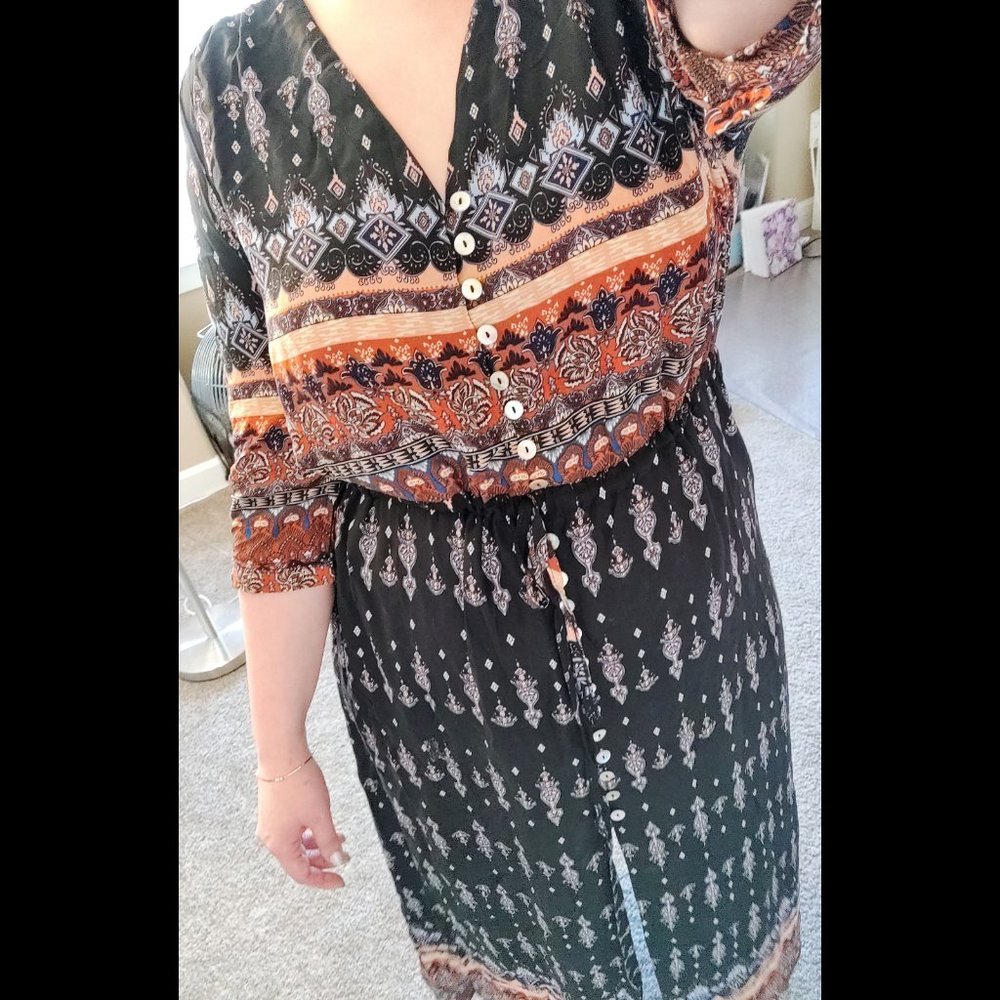 💎✨ Boho Print Maxi Dress - Picture 5 of 6